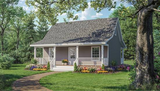 image of small bungalow house plan 6389
